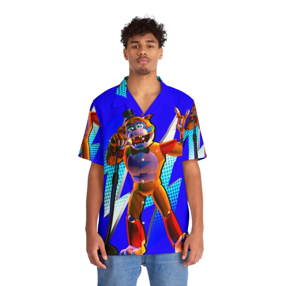 Glamrock Freddy Security Breach Hawaiian Shirt - People Front