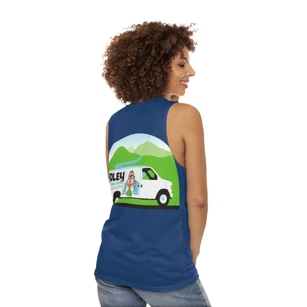 Chris Farley and Matt Foley Unisex SNL Tank Top - women back