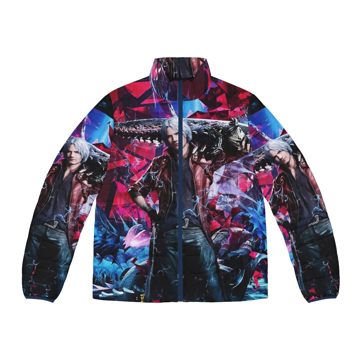 Vibrant abstract Devil May Cry V Dante Ultimate Puffer Jacket