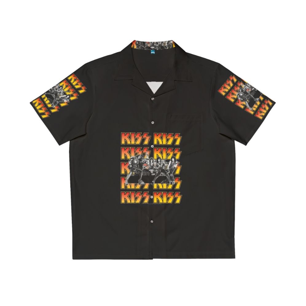 KISS band themed Hawaiian shirt