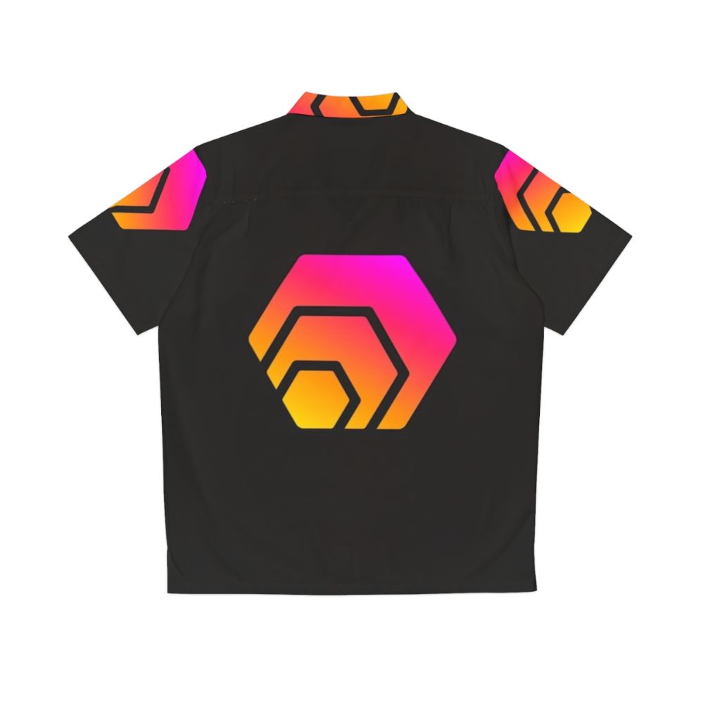 Hex Crypto Hexagon Logo Hawaiian Shirt - Back