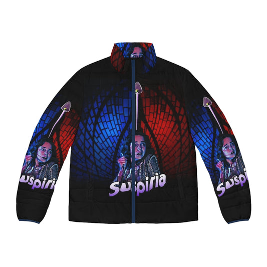 Suspiria Technicolor Art Puffer Jacket featuring horror movie elements