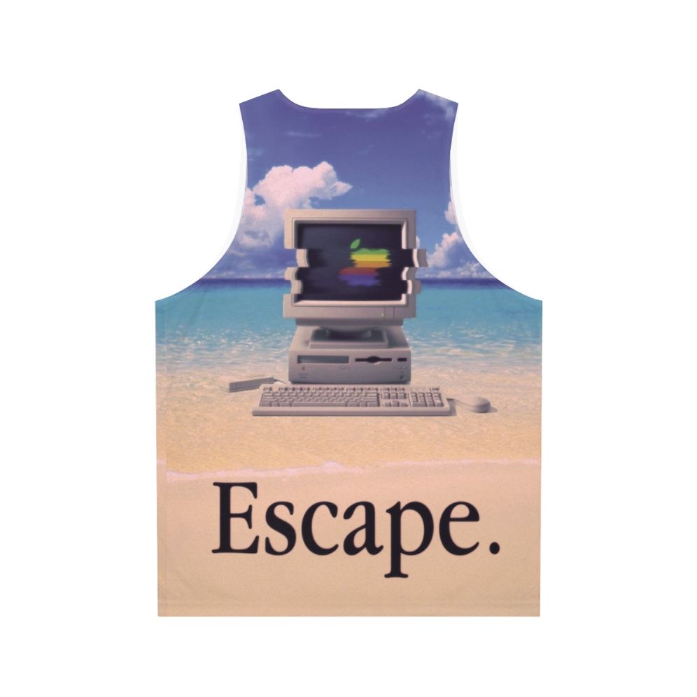 Vaporwave Macintosh Unisex Tank Top - Back