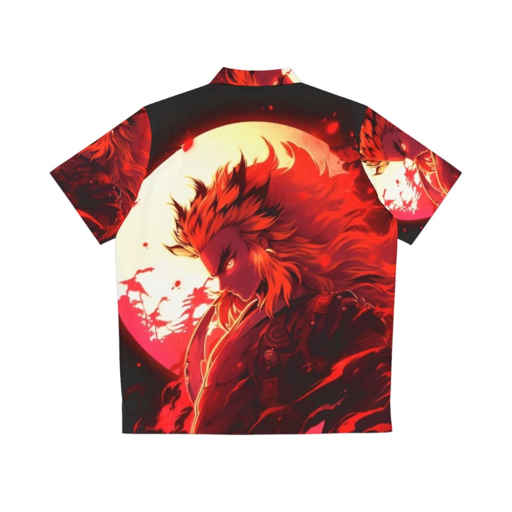 Flame Slayer Hawaiian Shirt with Demon Slayer Anime Inspired Design - Back