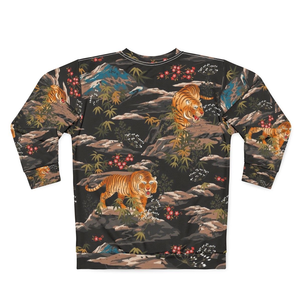 Vintage Japanese Tiger Floral Sweatshirt - Back