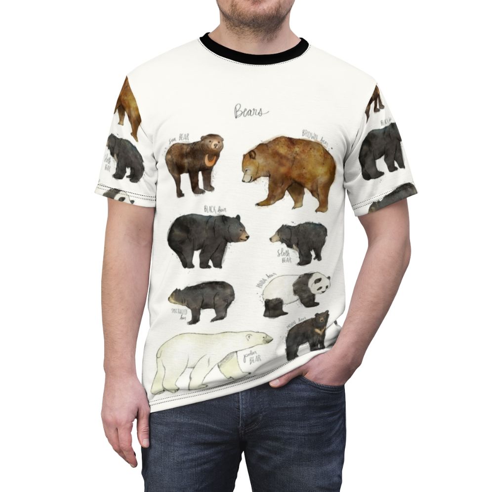 Captivating bear design on a high-quality t-shirt - men front