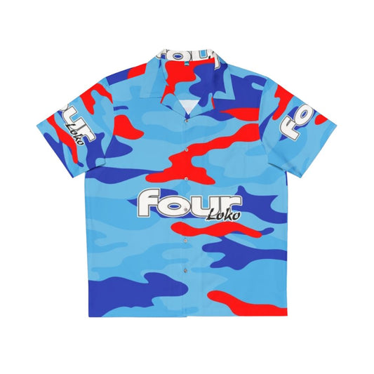 Blue Razz Camo 4Loko Hawaiian Shirt