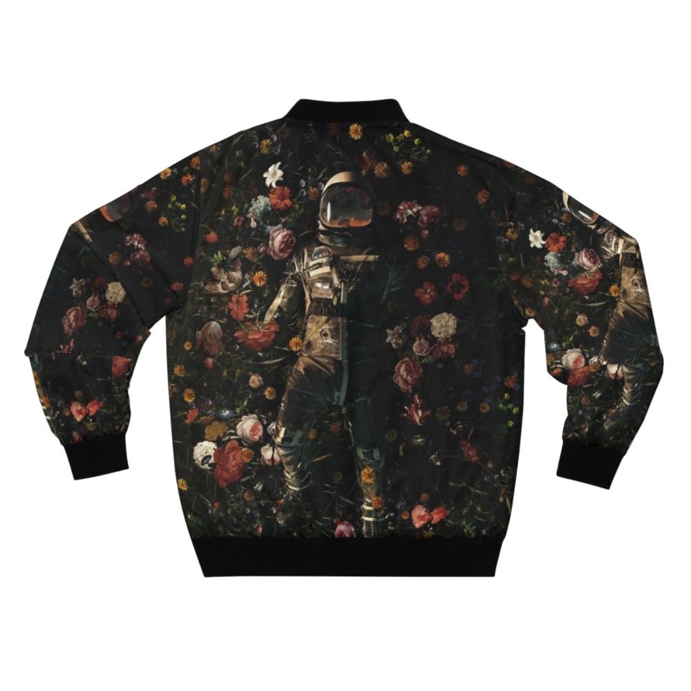 Cosmic and surreal garden-inspired bomber jacket - Back