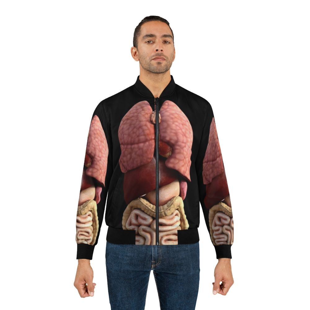 3D illustration of human internal organs on a bomber jacket - Lifestyle