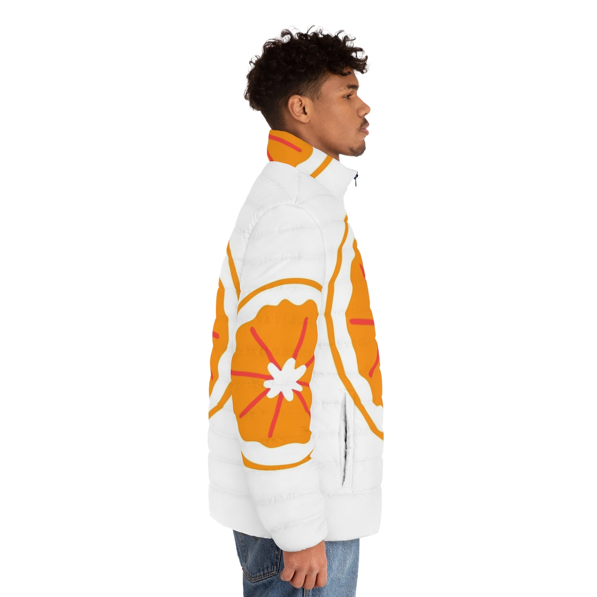 Fruits Puffer Jacket 3 - A stylish hip hop inspired puffer jacket - men side right