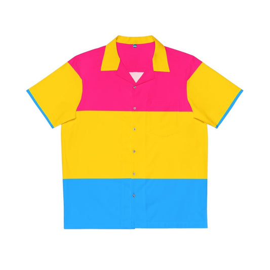 Tri-Color Pride Hawaiian Shirt in Pink, Yellow, and Blue