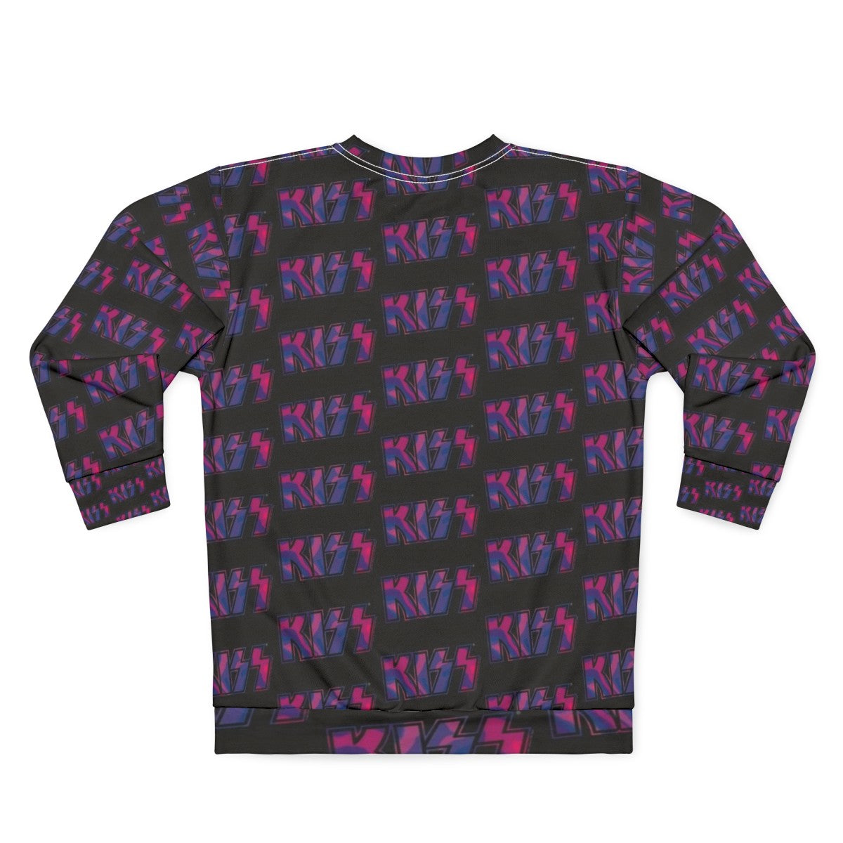 Kiss the Band Pink and Purple Tie Dye Sweatshirt - Back