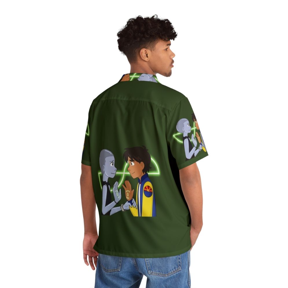 Infinity Train inspired Hawaiian Shirt featuring the Mirror Tulip design - People Back