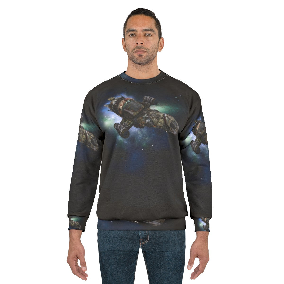 Firefly-inspired sweatshirt with Serenity spaceship graphic - men