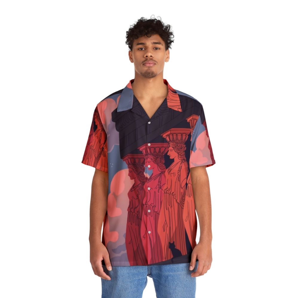 Ancient Greek Caryatids at Dusk Hawaiian Shirt - People Front