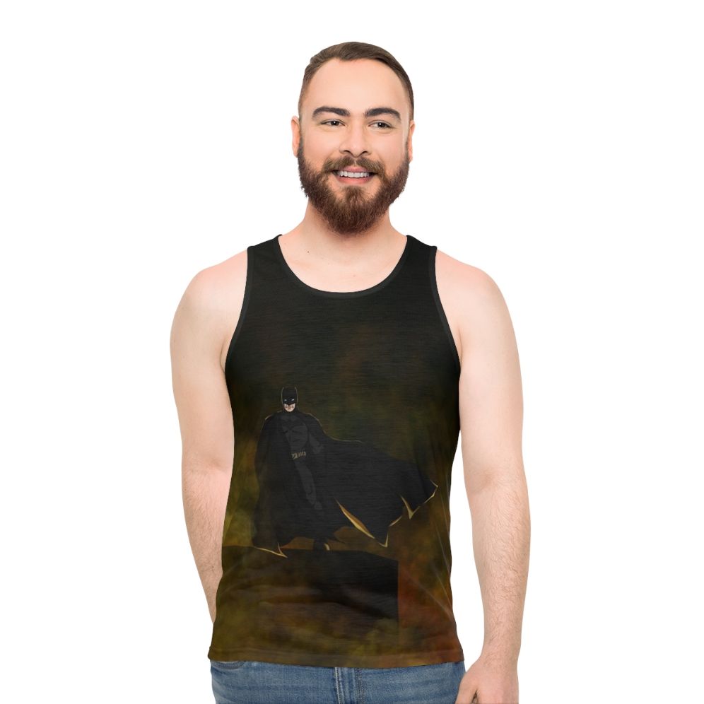 Superhero unisex tank top with NYC and animal design - men