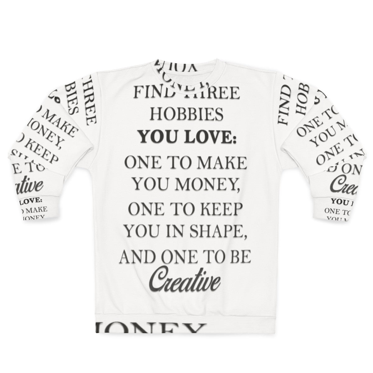 Hobbies graphic sweatshirt