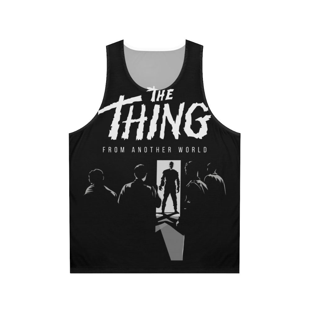 Unisex tank top featuring classic sci-fi horror film 'The Thing from Another World'