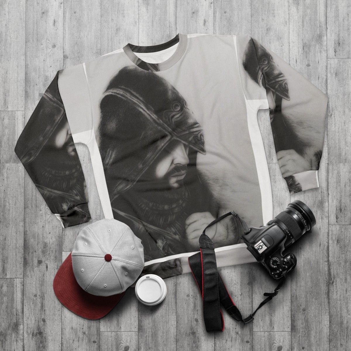 Assassins Creed Pencil Art Design Sweatshirt - flat lay