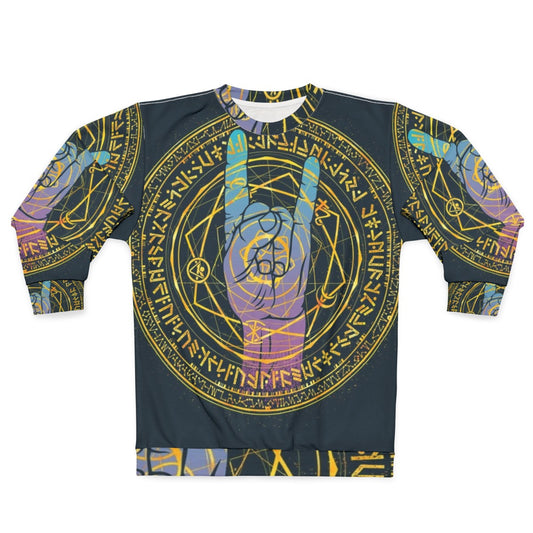 Strange Spell Sweatshirt with Geometric Abstract Design