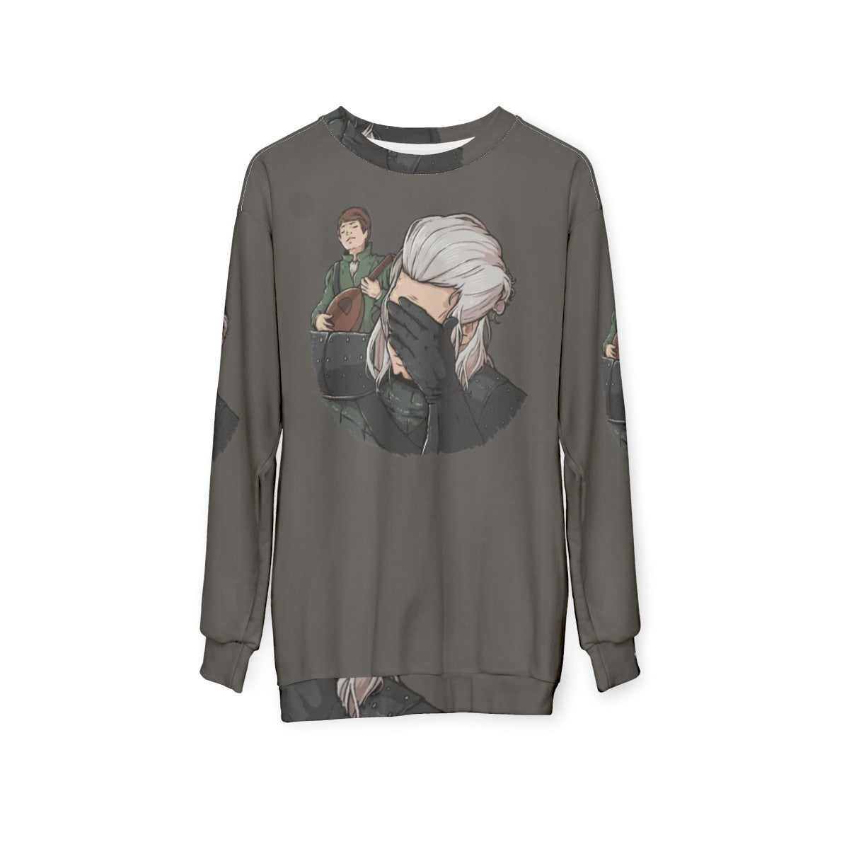 Geralt of Rivia Face Palm Sweatshirt - The Witcher Merchandise - hanging