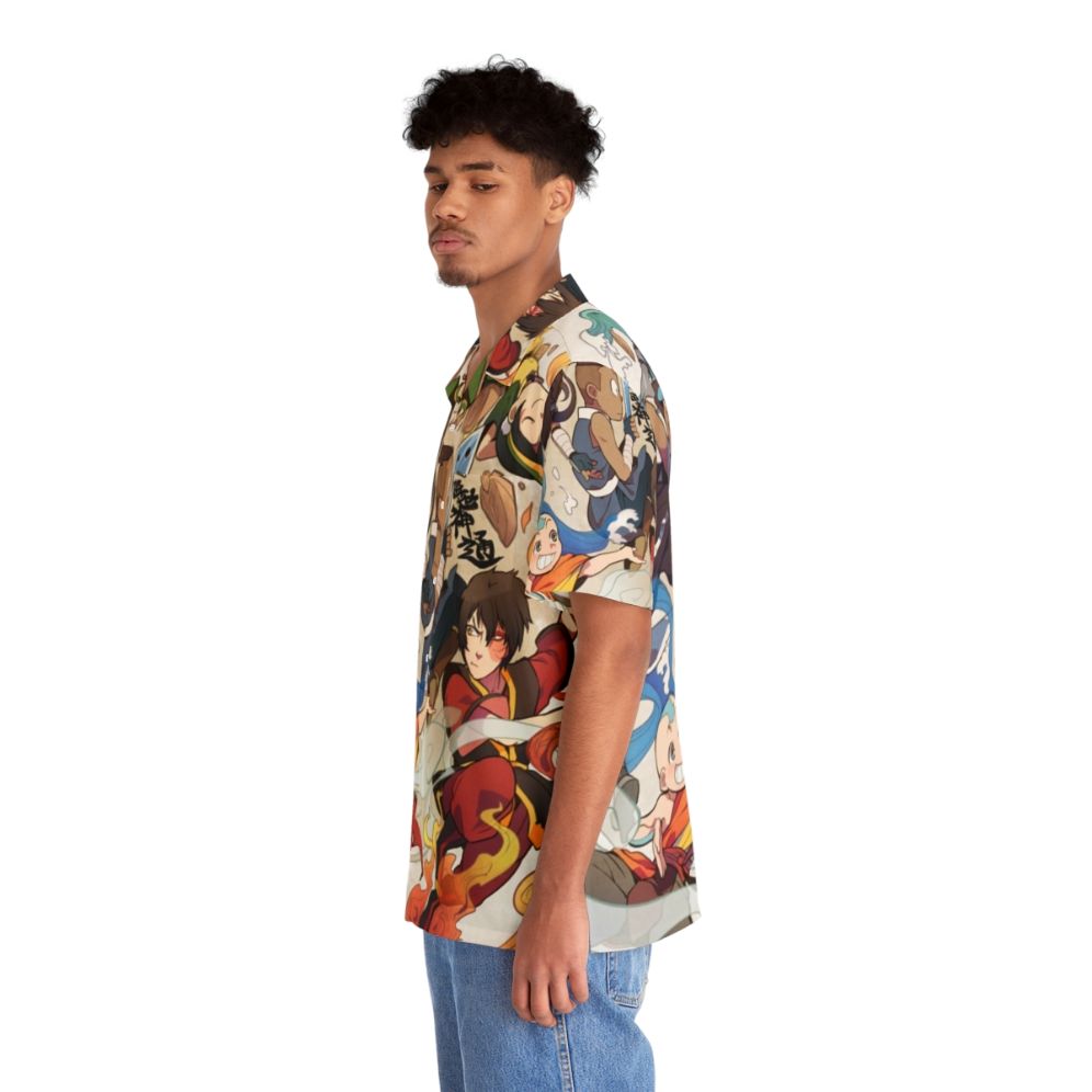 Avatar The Last Airbender Hawaiian Shirt featuring Team Avatar's Elemental Powers - People Left