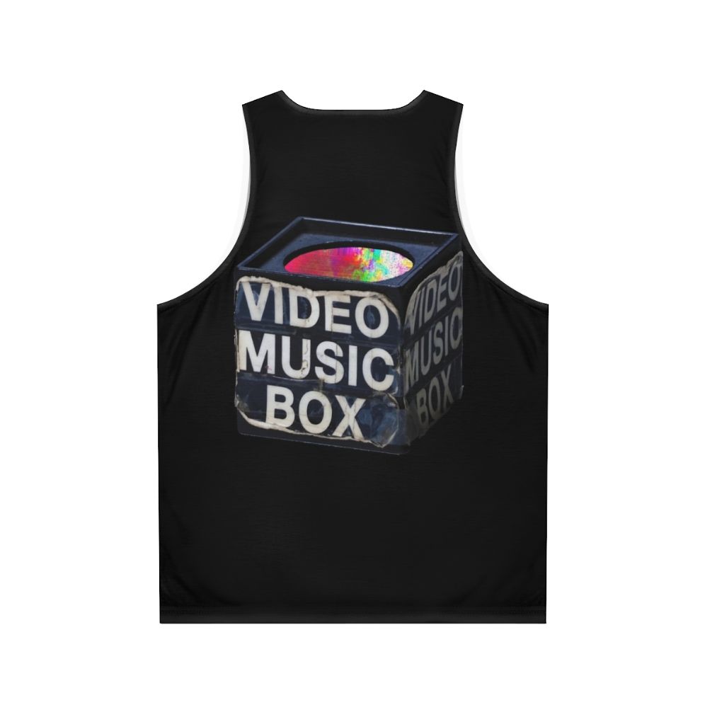 Retro Music Box Microphone Classic Unisex Tank Top - Back