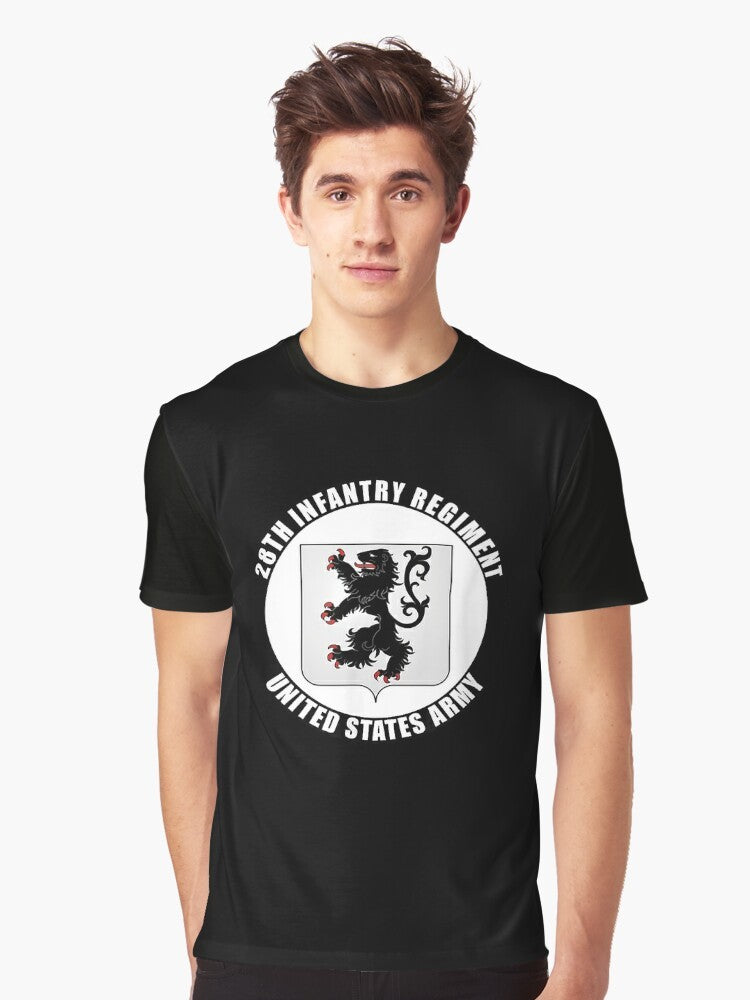 28th Infantry Regiment United States Army Veteran Military T-Shirt Graphic Design - Men