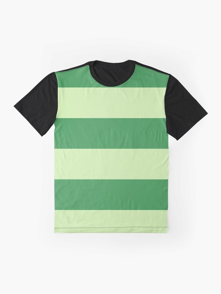 Blues Clues green graphic t-shirt featuring the iconic cartoon characters and logo - Flat lay