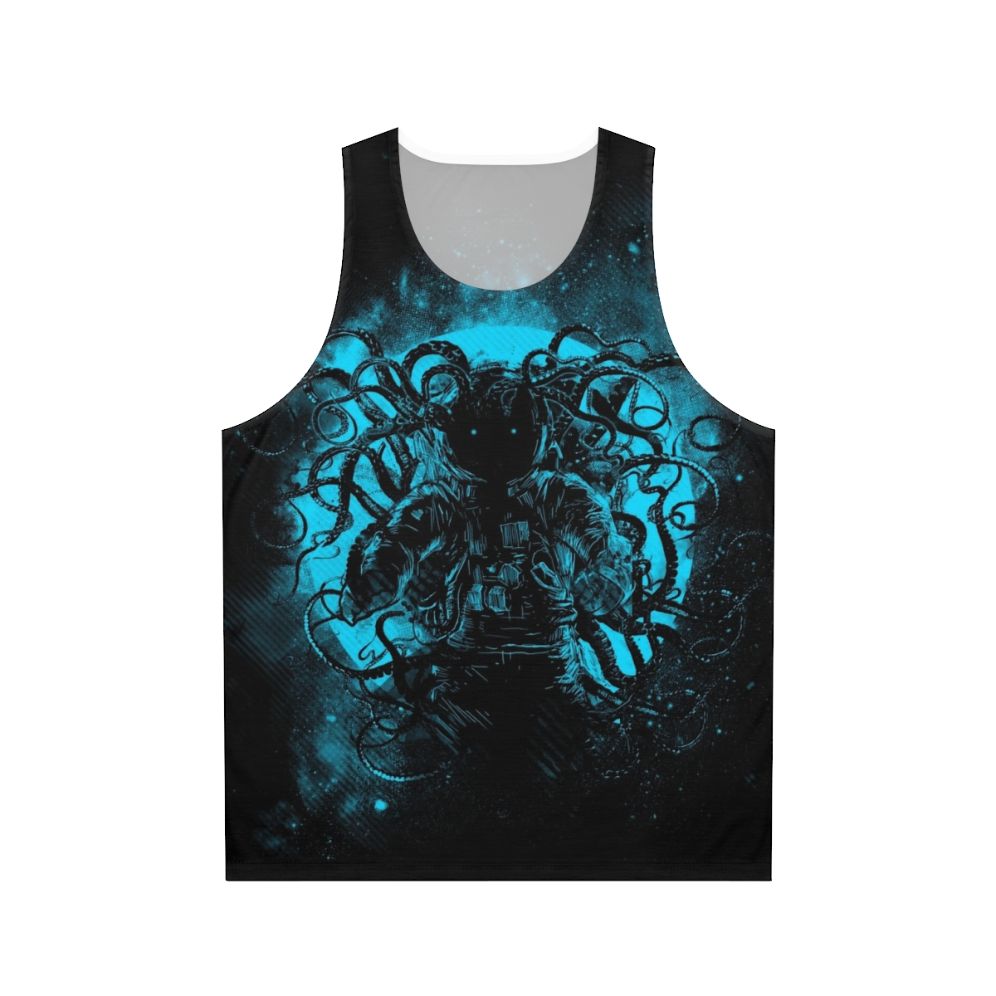 Unisex tank top with cosmic horror space monster design