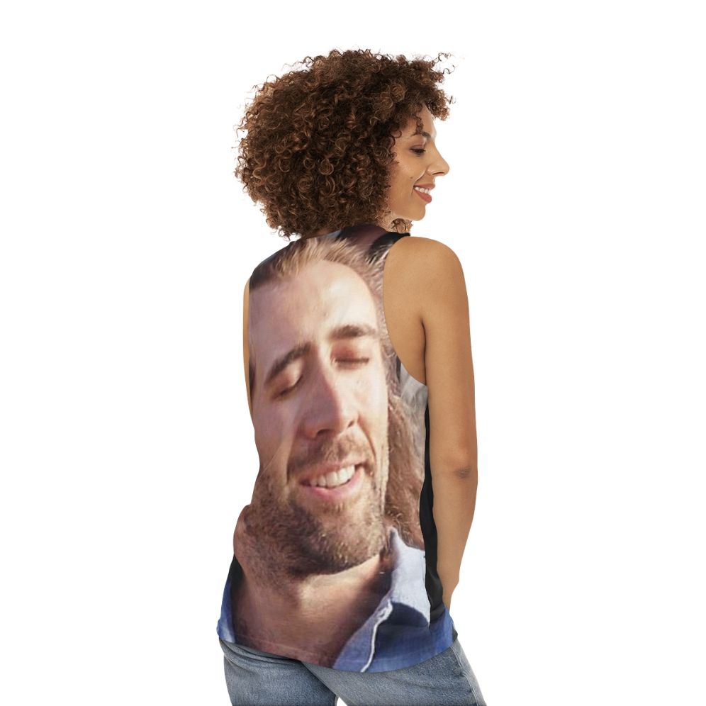 Nicolas Cage Unisex Tank Top - women back