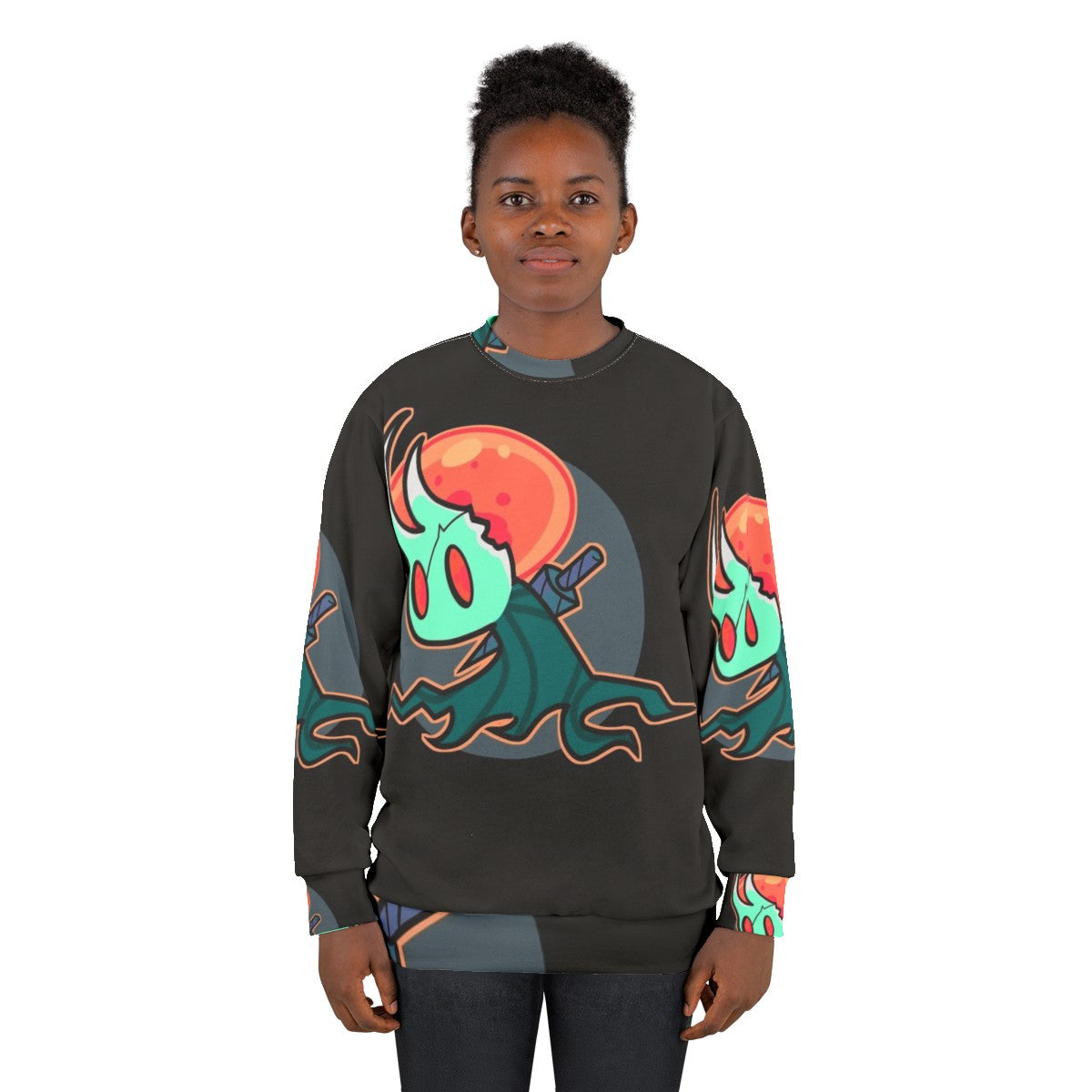 Hollow Knight Sweatshirt featuring the Broken Vessel character - women