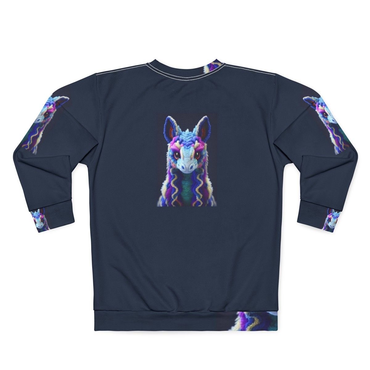 Mythical creature sweatshirt with vibrant fantasy design - Back