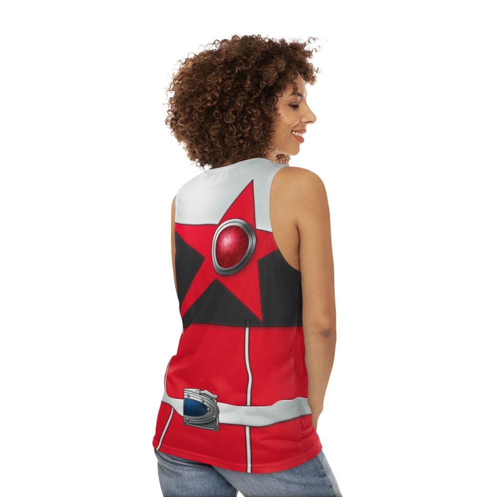 Shishired Unisex Tank Top with Kyuranger Super Sentai Space Stars - women back