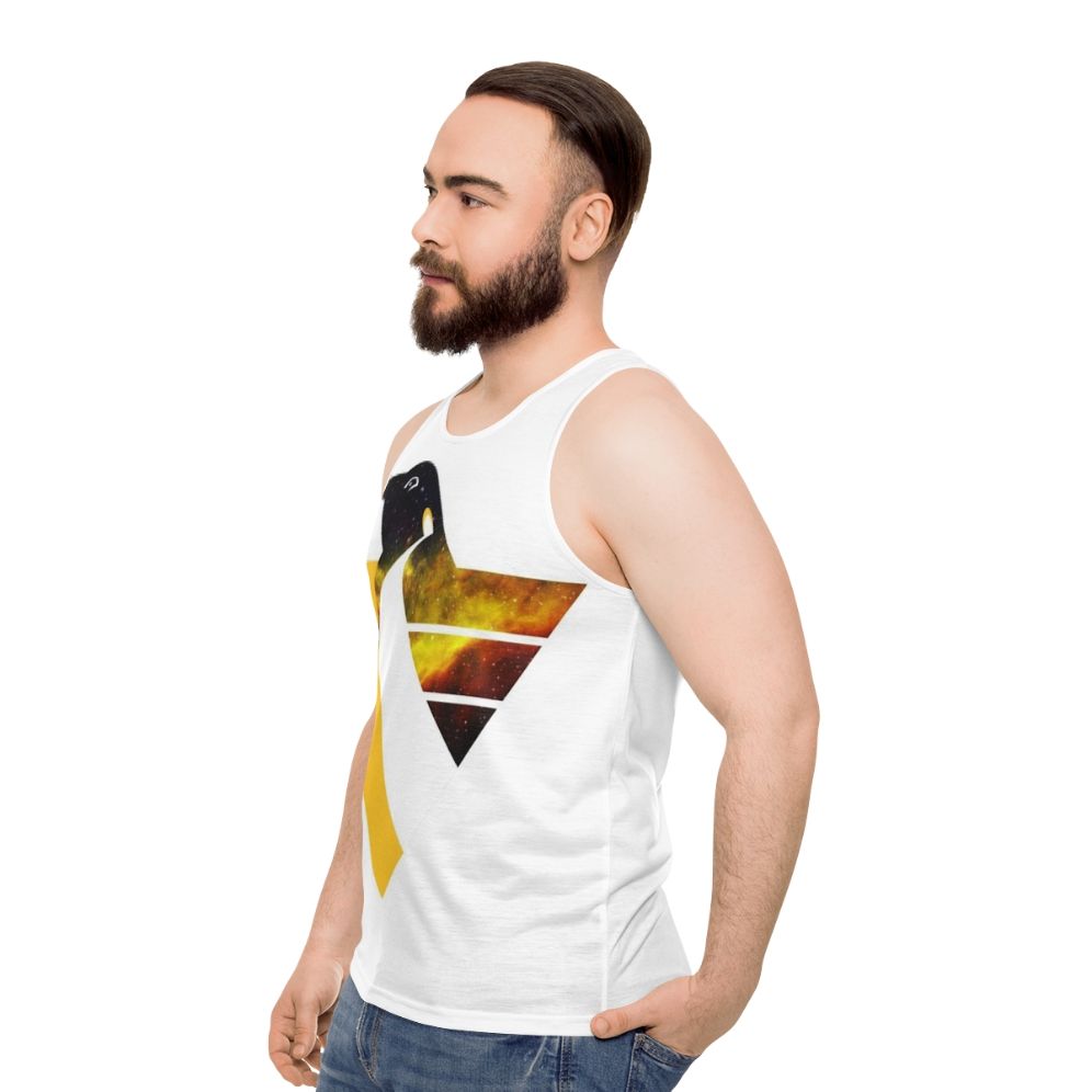 Nebula Penguins Throwback Unisex Tank Top - men side