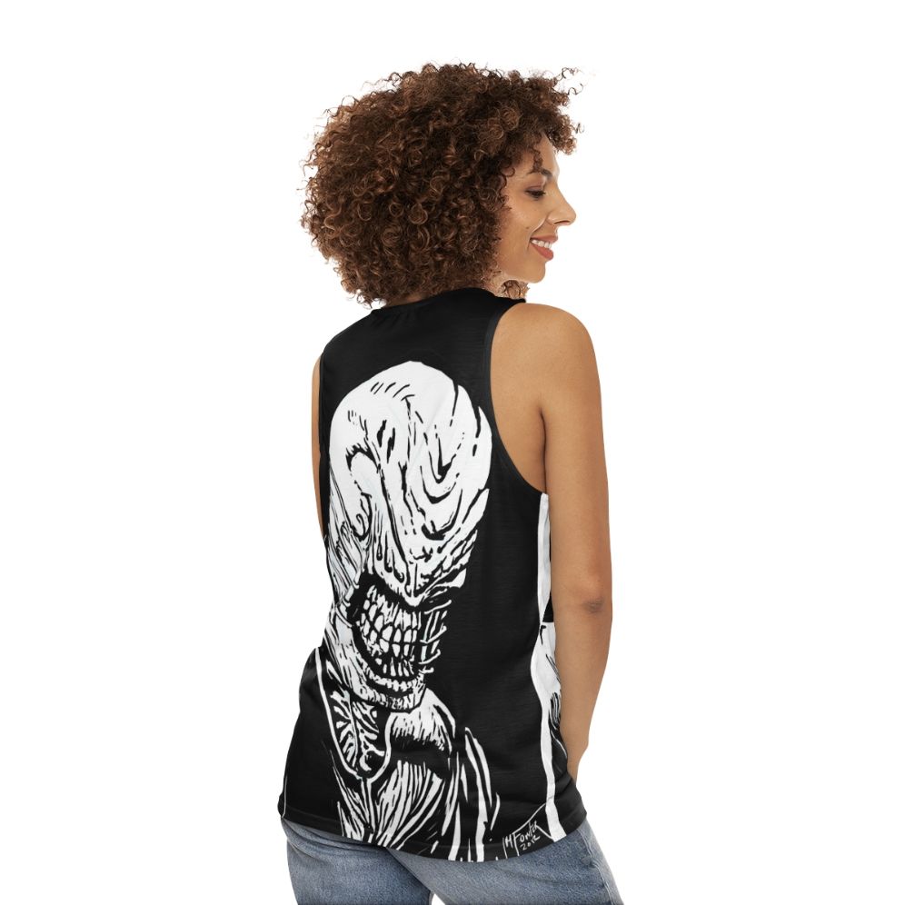 Hellraiser Chatterer Horror Unisex Tank Top - women back