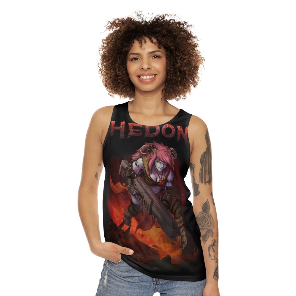 Hedon gaming fantasy character unisex tank top - women