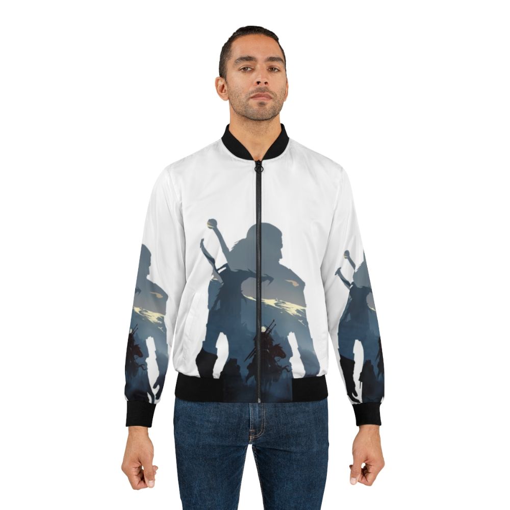 Witcher-inspired bomber jacket featuring the Wild Hunt design - Lifestyle