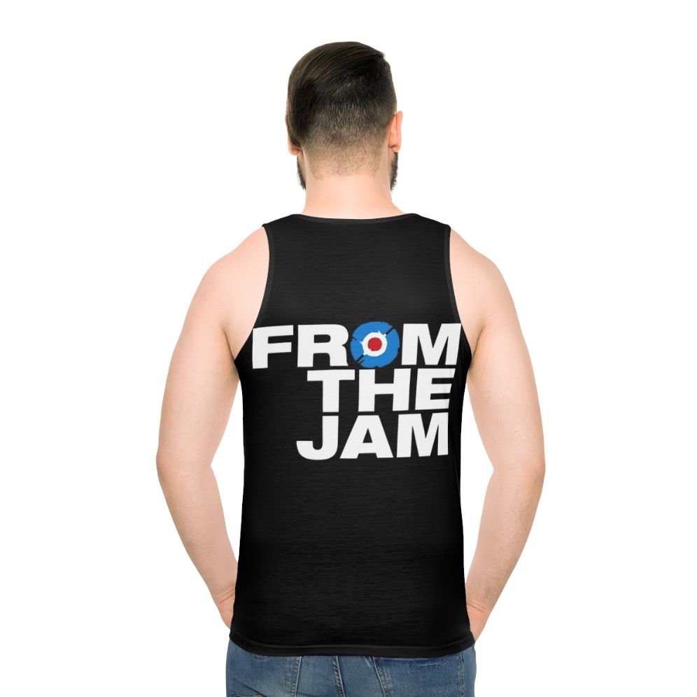 Unisex music jam band alternative rock tank top - men back