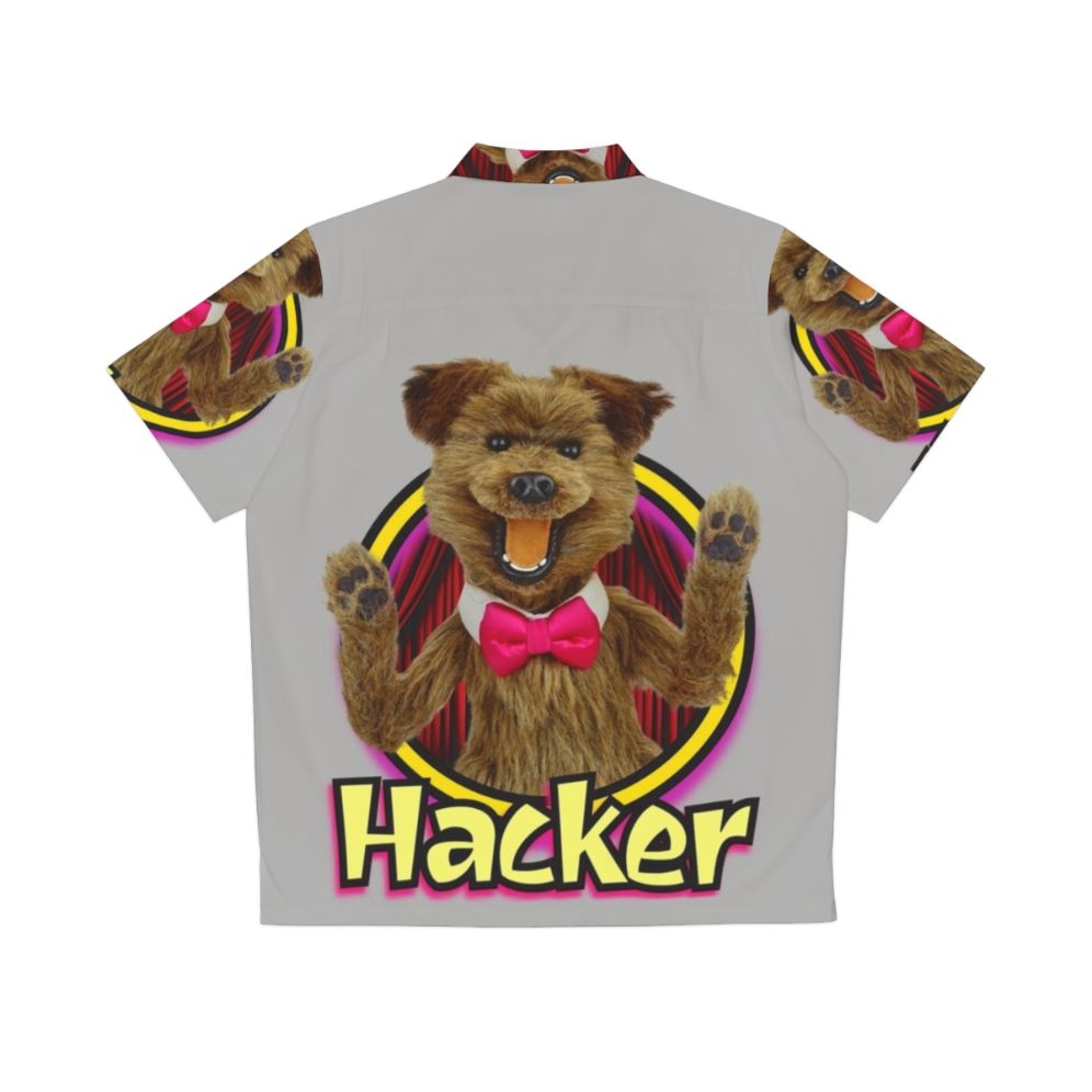 Colourful Hacker Time Hawaiian Shirt featuring puppets and characters - Back