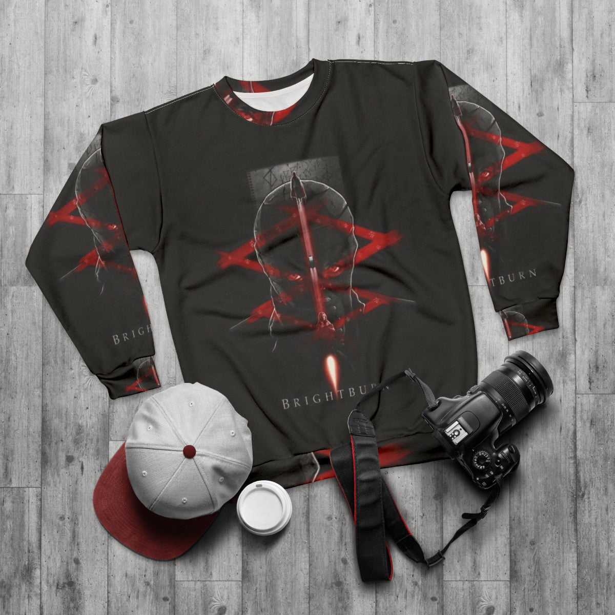 Brightburn Horror Superhero Alien Sweatshirt - flat lay