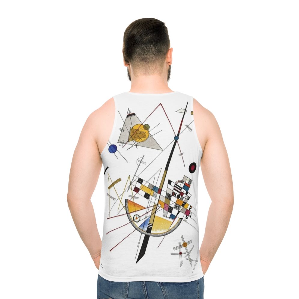 Wassily Kandinsky inspired abstract art unisex tank top - men back