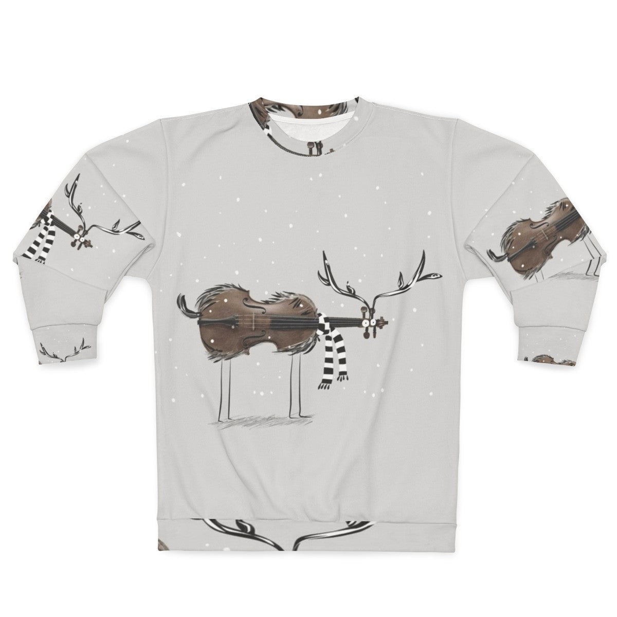 Christmas Violin Reindeer Sweatshirt for Musicians