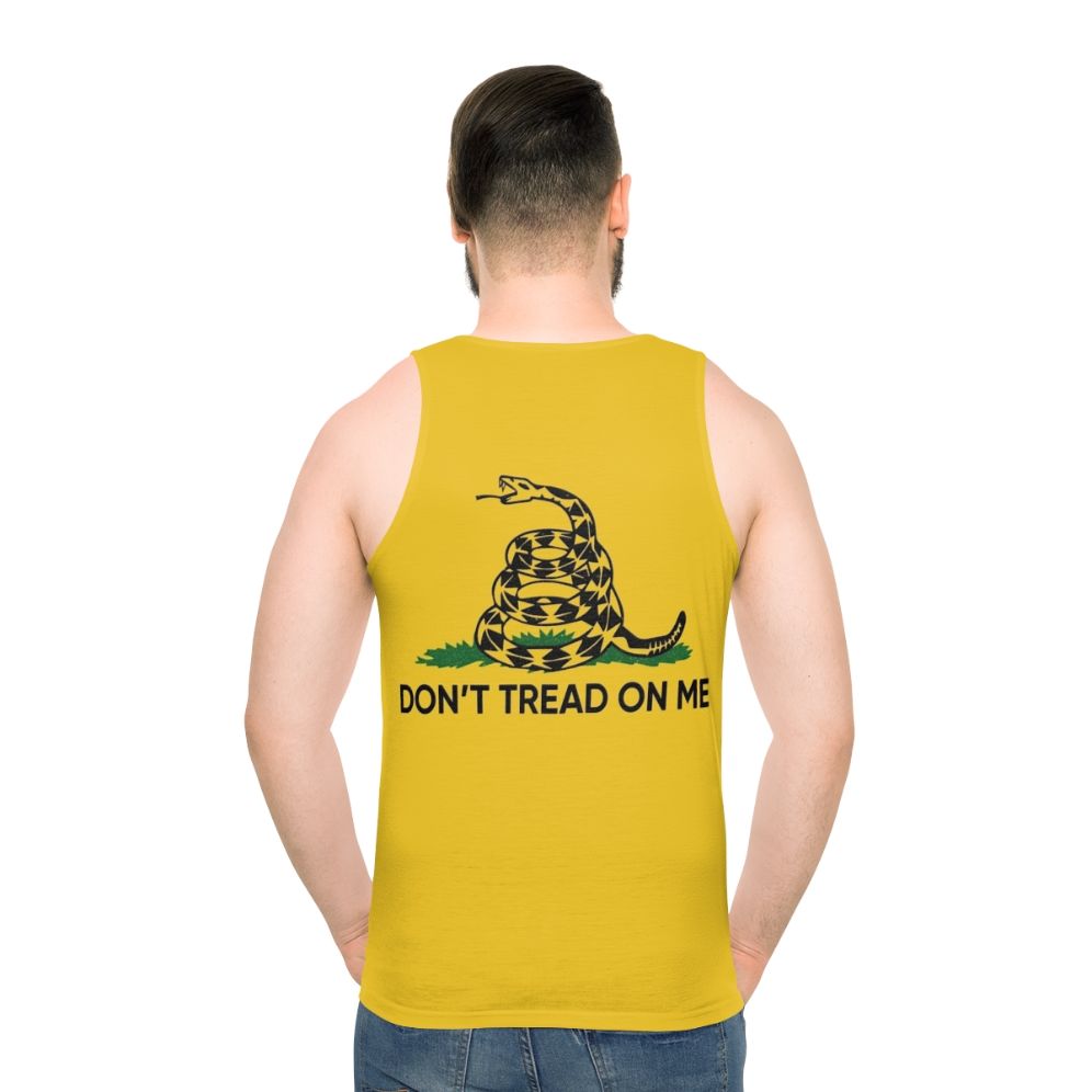 Don't Tread on Me Unisex Tank Top - men back