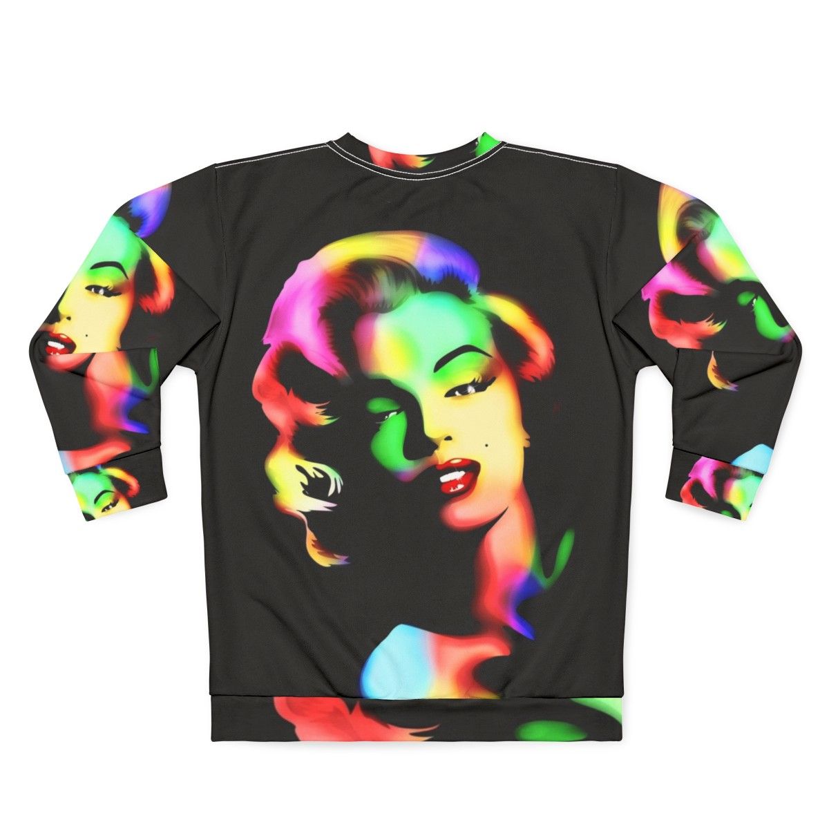 Marilyn Monroe in rainbow pop art design sweatshirt - Back