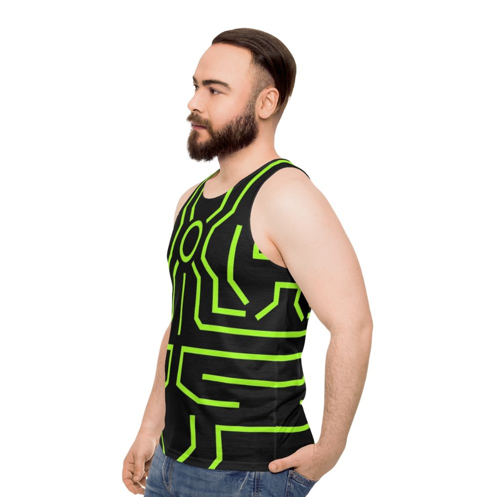 Upgrade Unisex Superhero Circuit Board Tank Top - men side