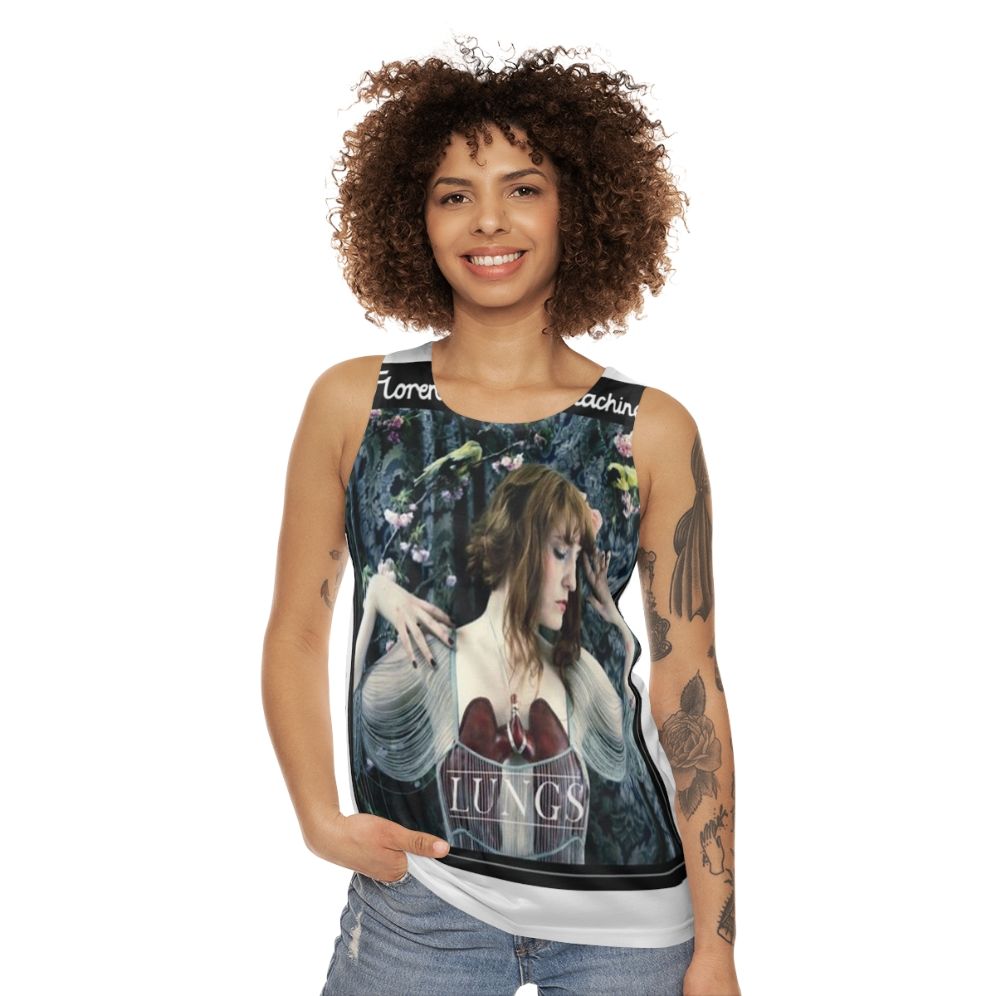 Unisex floral tank top - women