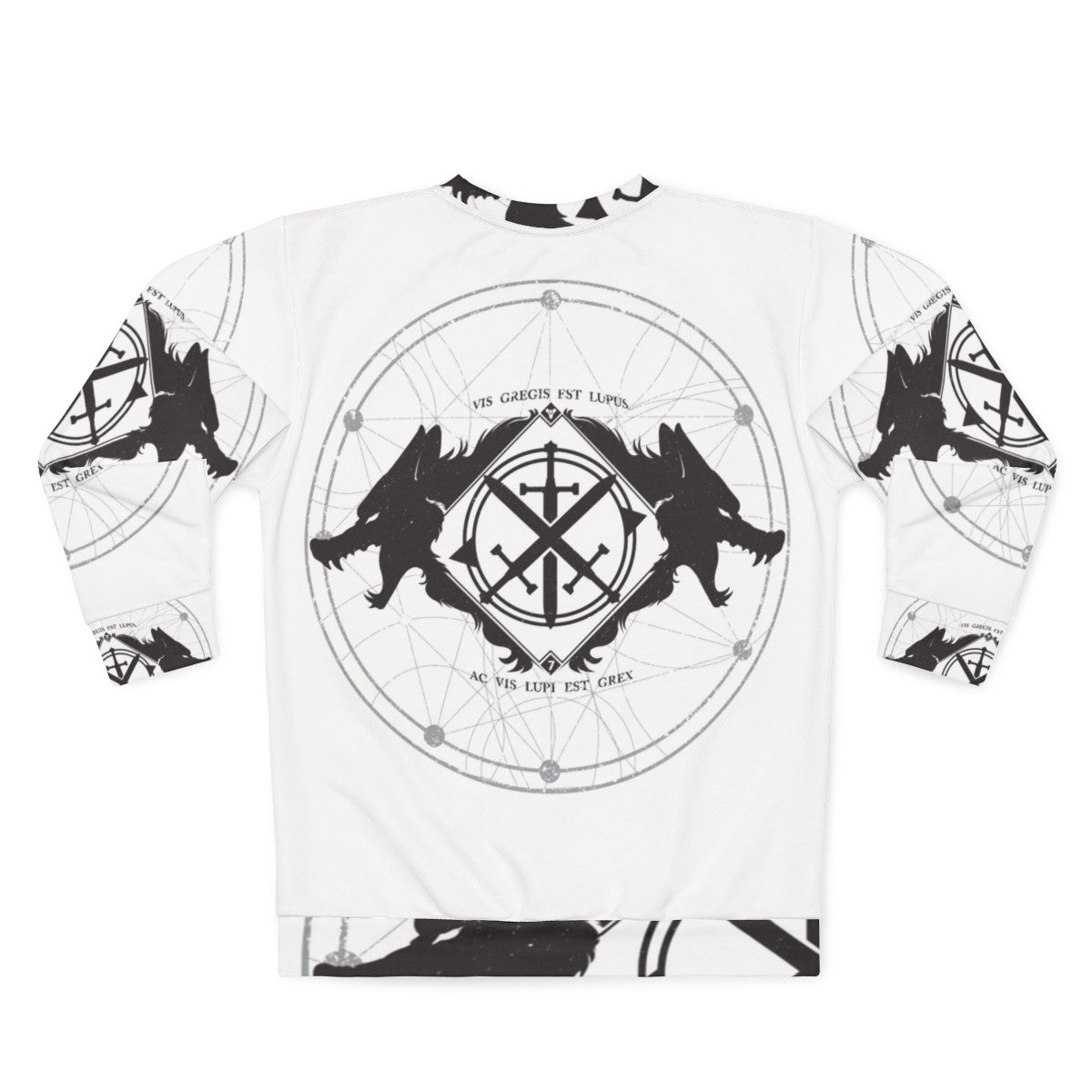 Destiny "Strength of the Wolf" Black and White Sweatshirt - Back