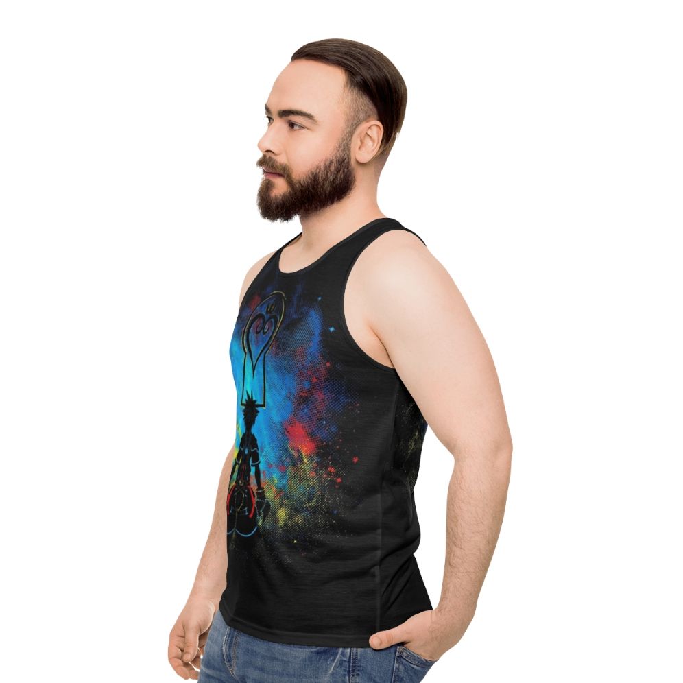 Kingdom Hearts Unisex Tank Top with Space Design - men side