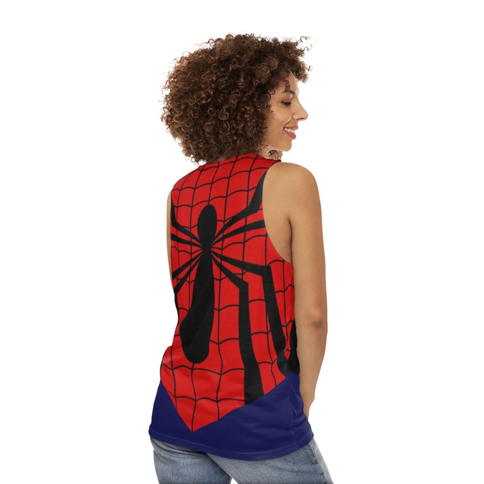 Ben And May Unisex Spider-Man Inspired Tank Top - women back